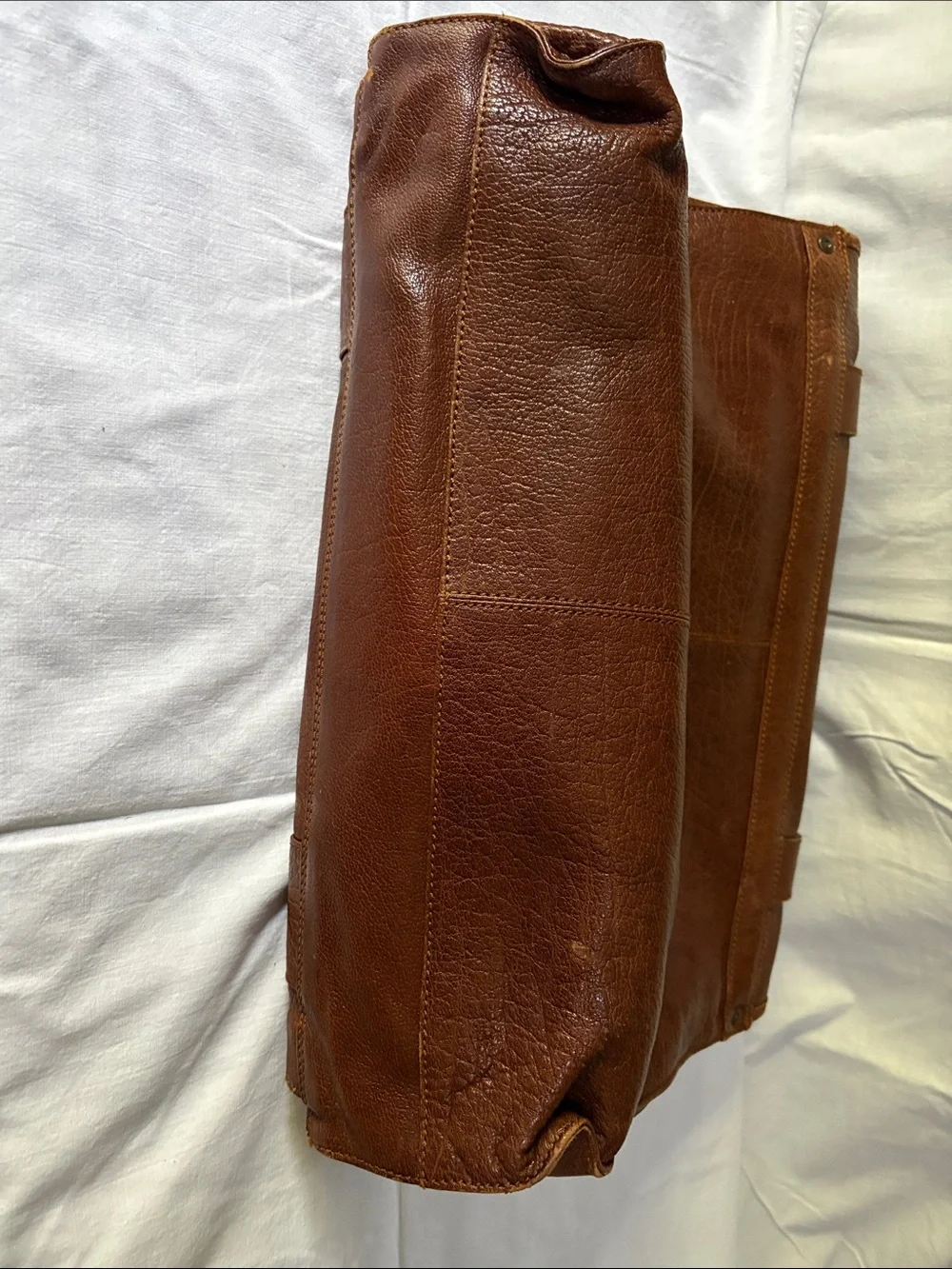 Brown Leather Travel Holdall Bag